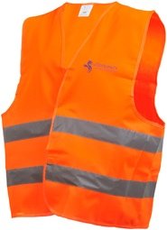 Жилет сигнальный100гр ОРАНЖЕВЫЙ на липучке XXL 70*68см