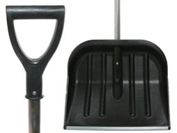 Лопата снеговая пластмассовая с дюралевым черенком 400*460мм BERCHOUSE Евро 2