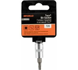 Головка (1/4 L-38мм)со вставкой TORX Т20 Автодело