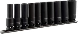 Набор головок ударных 1/2" 10-24 мм (10пр.;12PT; L-78mm; планка) АвтоDело