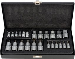 Набор головок торц. и вставок 24пр. Torx 1/4"+1/2"DR (Е4-Е18, Т7-Т50) АвтоDело PRO