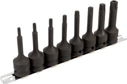 Набор головок ударных 1/2" внешний TORX T25-T60 (8-ми пр. L-78 mm планка) Автодело