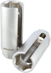 Головка разрезная кислород. датчика 22 мм (ХРОМ) 3/8" Автодело