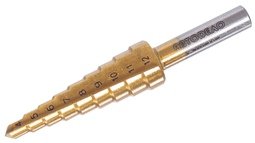 Сверло ступенчатое 4.0-12.0 мм 9 ступеней Р6М5К5 (Автодело)