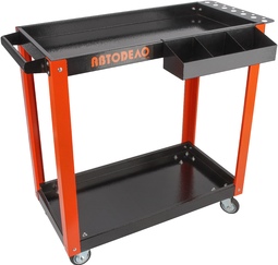 Тележка инструментальная открытая 2 полки (705*360*750) АвтоДело