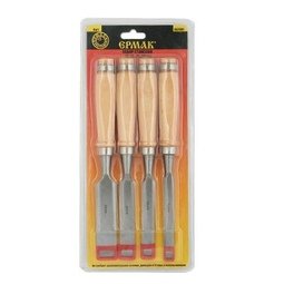 Набор стамесок с деревянной ручкой 4 предмета Ермак