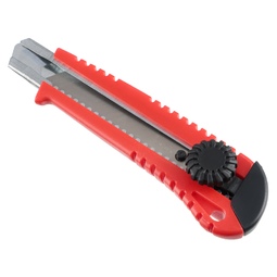 Нож металлический с выдвижными сменными лезвиями 18мм Круглый фиксатор Хедман